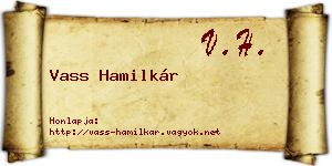 Vass Hamilkár névjegykártya